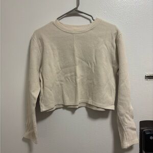 Zara Cream Long Sleeve Women's Tee